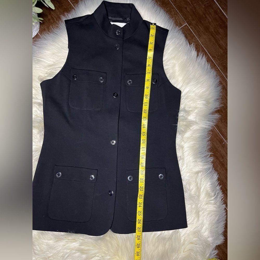 Etcetera Black Four Pocket Snap Button Sleeveless… - image 6